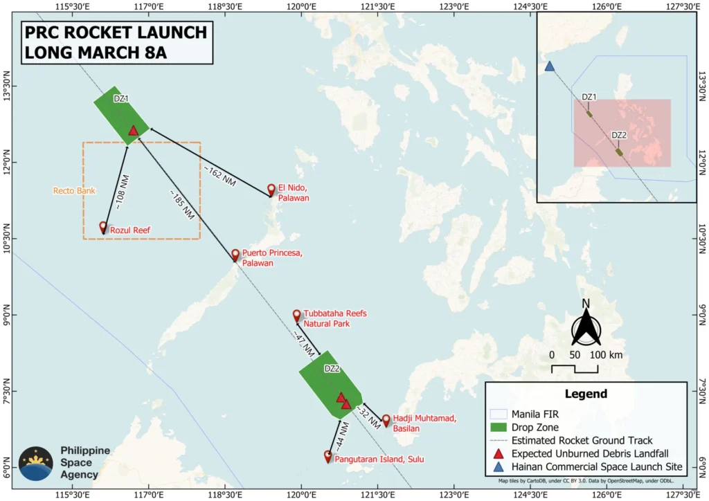 PhilSA issues advisory on China’s Long March 8A rocket launch, flags potential debris risk 1 011326