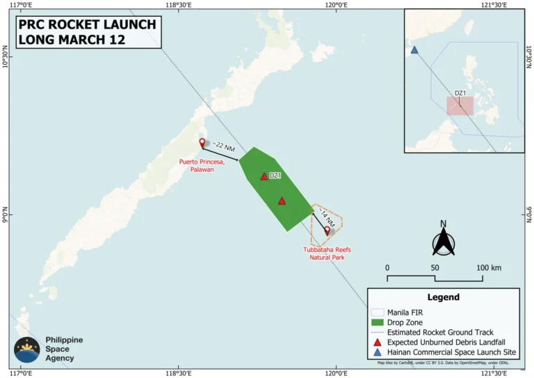PhilSA cautions public anew over possible rocket debris after Long March 12 launch 14 011926