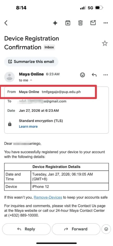 Deceptive phishing email targets Maya users with hidden redirect trick 2 viber image 2026 01 27 16 59 01 564