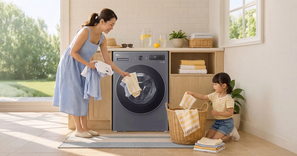 LG rolls out AI-powered washer dryer combo built for summer-ready laundry care