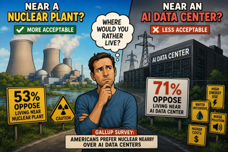 More Americans would rather live near nuclear plants than AI data centers, Gallup survey finds 4 Survey