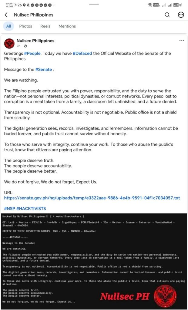 Senate website allegedly defaced by hacker group 1 att.3Og4Hxqqig4AxWjSh g Gff uCBxcpgHzb6pefap9AE